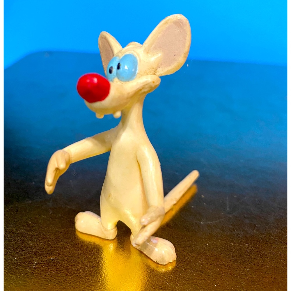 PINKY AND THE BRAIN ANIMANIACS VTG 1994 BEND-EMS PINKY FIGURE 2.5” RARE